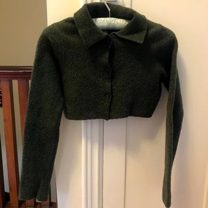 Patagonia cropped green cardigan - vintage!